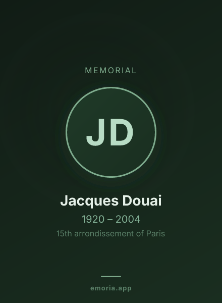 Memorial portrait of Jacques Douai