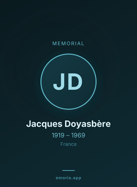 Memorial portrait of Jacques Doyasbère