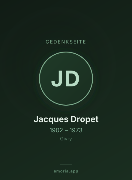 Gedenkportrait von Jacques Dropet