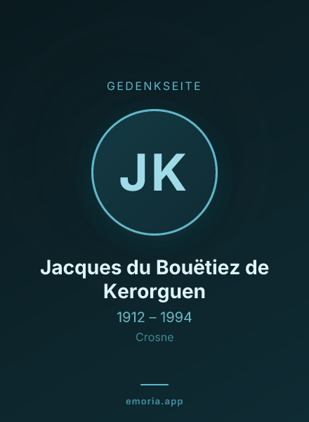 Gedenkportrait von Jacques du Bouëtiez de Kerorguen
