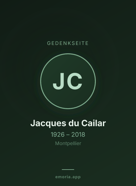Gedenkportrait von Jacques du Cailar