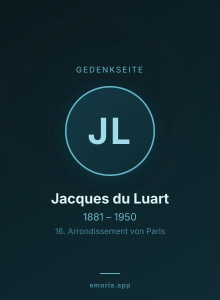 Gedenkportrait von Jacques du Luart