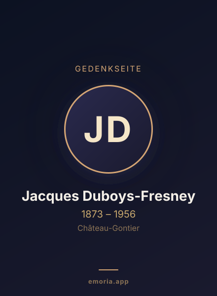 Gedenkportrait von Jacques Duboys-Fresney