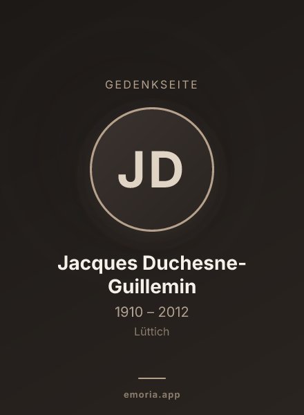 Gedenkportrait von Jacques Duchesne-Guillemin