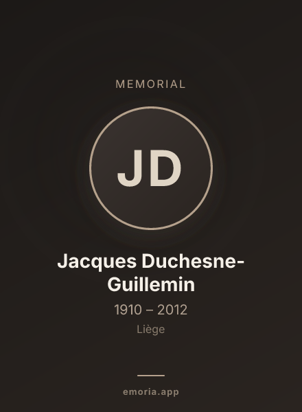 Memorial portrait of Jacques Duchesne-Guillemin