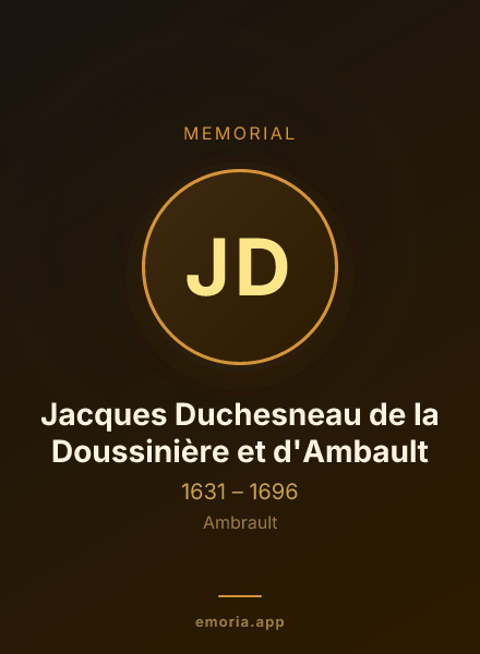 Memorial portrait of Jacques Duchesneau de la Doussinière et d'Ambault