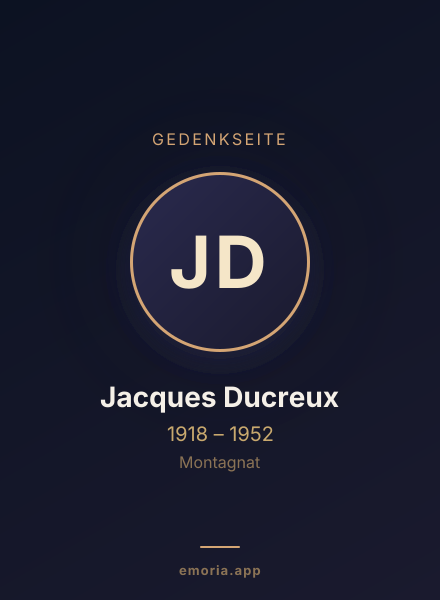 Gedenkportrait von Jacques Ducreux