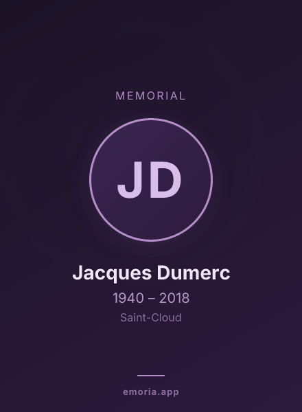 Memorial portrait of Jacques Dumerc