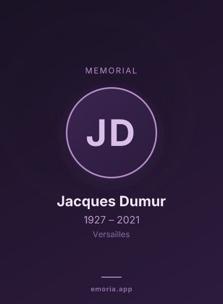 Memorial portrait of Jacques Dumur