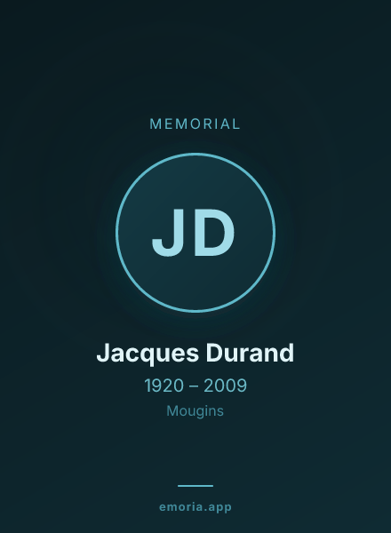 Memorial portrait of Jacques Durand