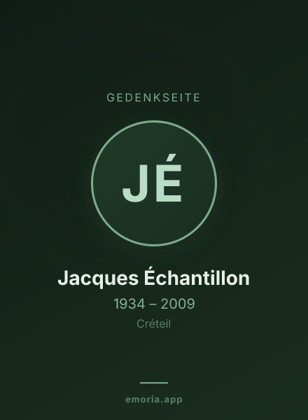 Gedenkportrait von Jacques Échantillon