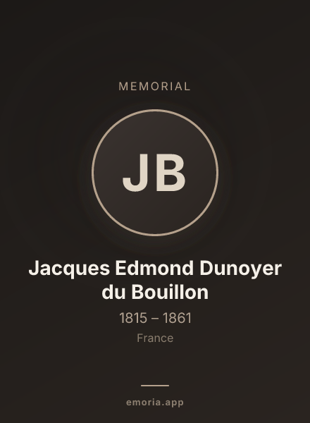 Memorial portrait of Jacques Edmond Dunoyer du Bouillon