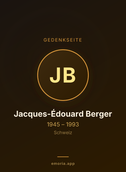 Gedenkportrait von Jacques-Édouard Berger