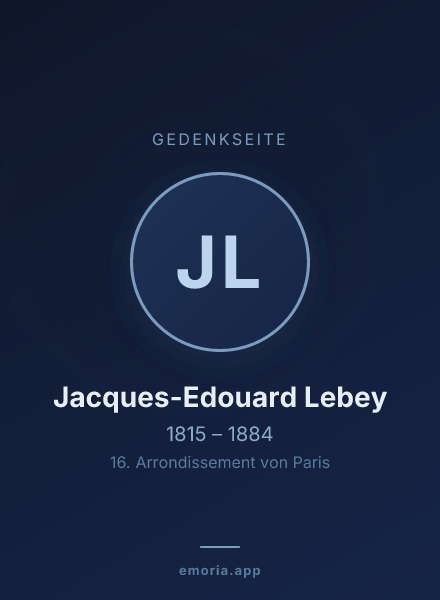 Gedenkportrait von Jacques-Edouard Lebey
