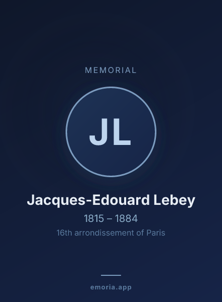 Memorial portrait of Jacques-Edouard Lebey