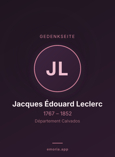 Gedenkportrait von Jacques Édouard Leclerc