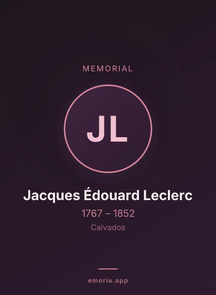 Memorial portrait of Jacques Édouard Leclerc