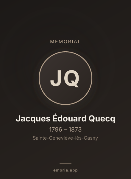 Memorial portrait of Jacques Édouard Quecq