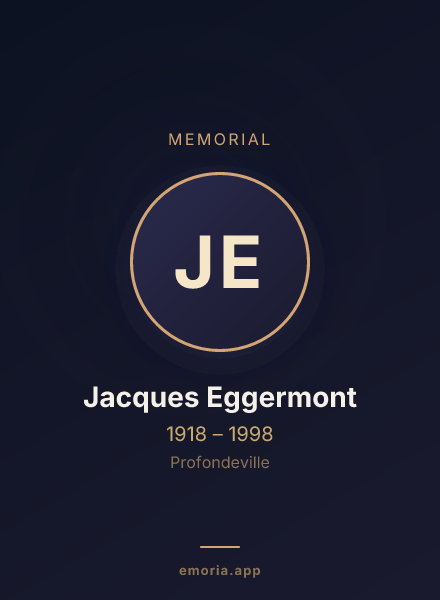 Memorial portrait of Jacques Eggermont