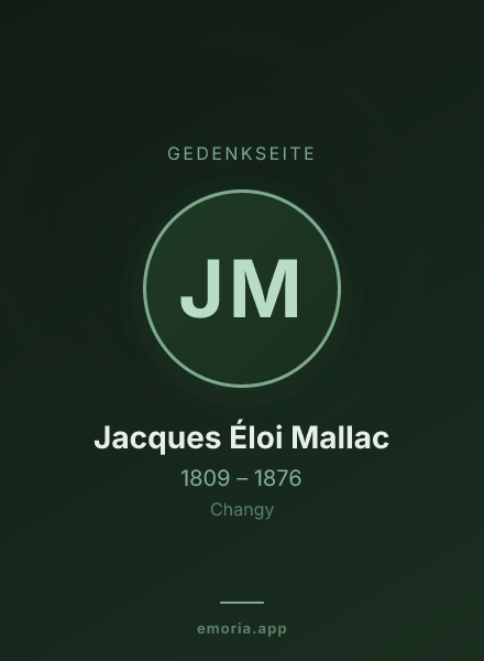 Gedenkportrait von Jacques Éloi Mallac