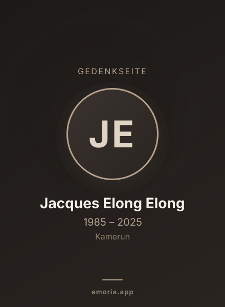 Gedenkportrait von Jacques Elong Elong