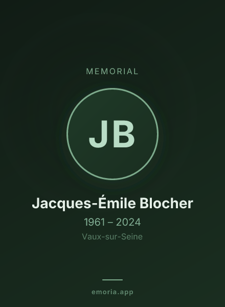 Memorial portrait of Jacques-Émile Blocher