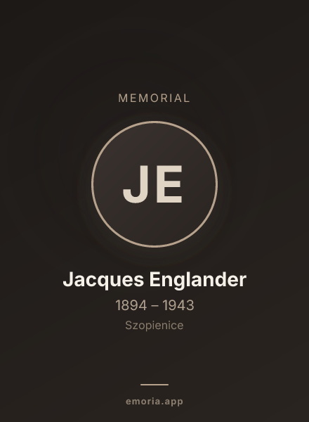 Memorial portrait of Jacques Englander