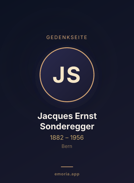 Gedenkportrait von Jacques Ernst Sonderegger