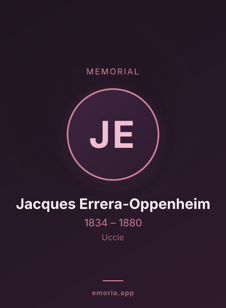 Memorial portrait of Jacques Errera-Oppenheim