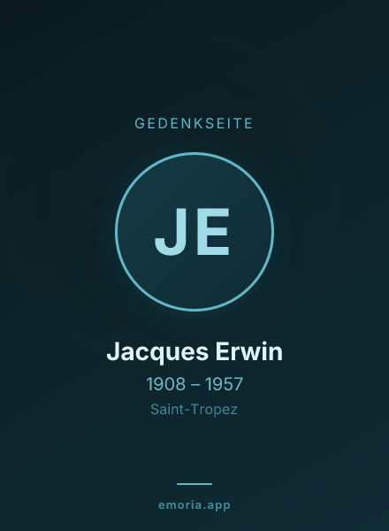Gedenkportrait von Jacques Erwin