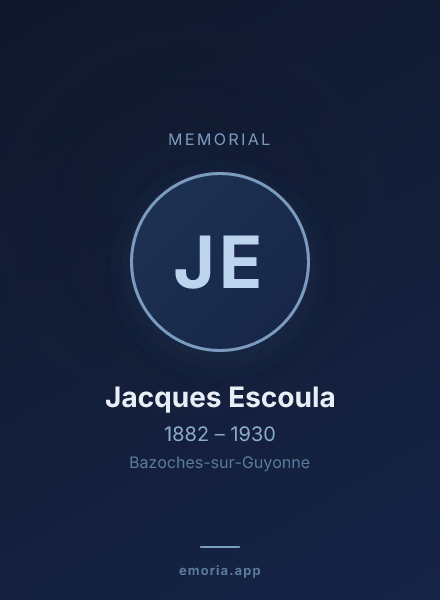 Memorial portrait of Jacques Escoula