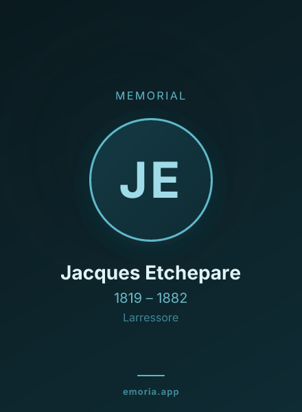 Memorial portrait of Jacques Etchepare