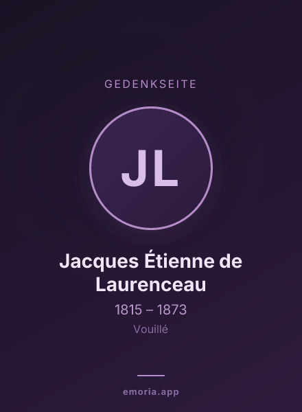 Gedenkportrait von Jacques Étienne de Laurenceau
