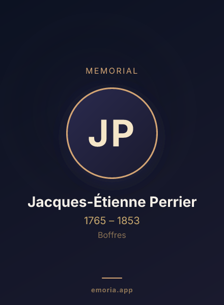 Memorial portrait of Jacques-Étienne Perrier