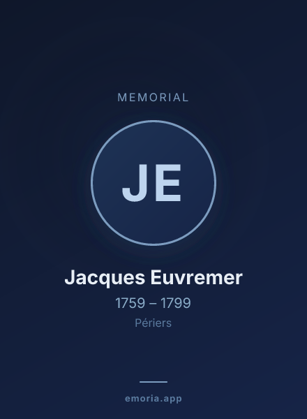 Memorial portrait of Jacques Euvremer