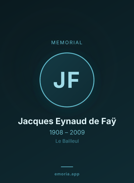 Memorial portrait of Jacques Eynaud de Faÿ