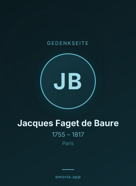 Gedenkportrait von Jacques Faget de Baure