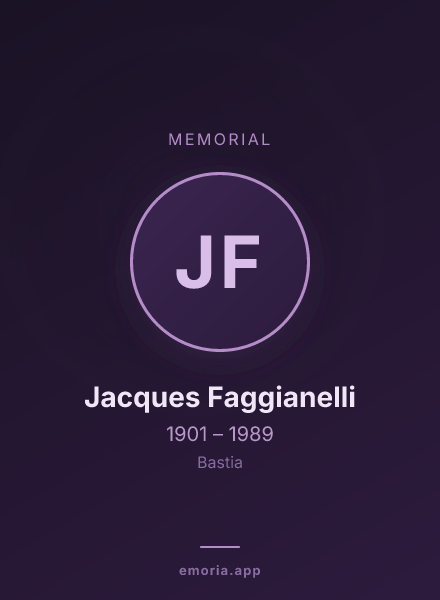 Memorial portrait of Jacques Faggianelli