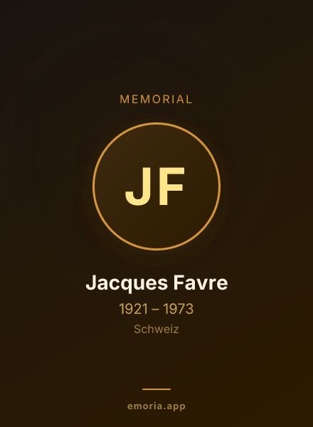 Memorial portrait of Jacques Favre