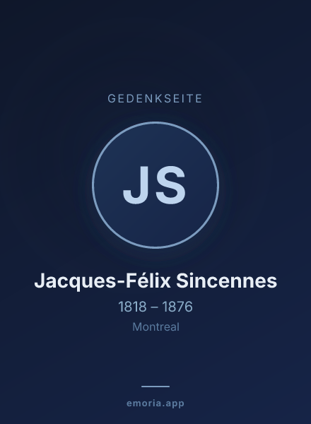 Gedenkportrait von Jacques-Félix Sincennes