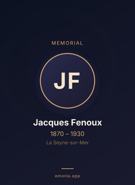 Memorial portrait of Jacques Fenoux
