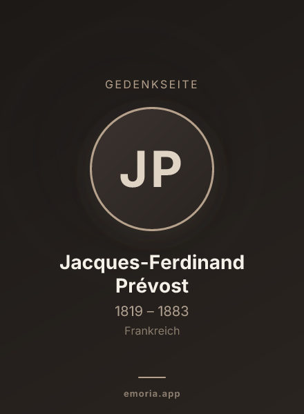 Gedenkportrait von Jacques-Ferdinand Prévost