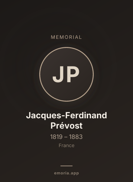 Memorial portrait of Jacques-Ferdinand Prévost