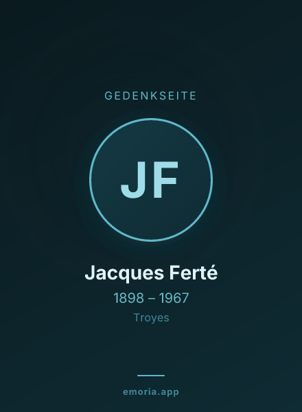 Gedenkportrait von Jacques Ferté