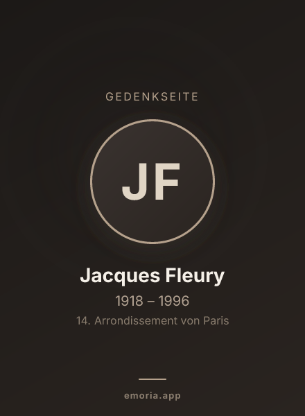 Gedenkportrait von Jacques Fleury