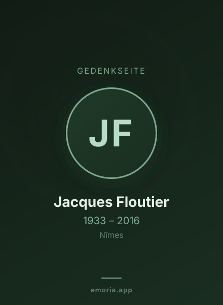 Gedenkportrait von Jacques Floutier