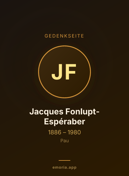 Gedenkportrait von Jacques Fonlupt-Espéraber