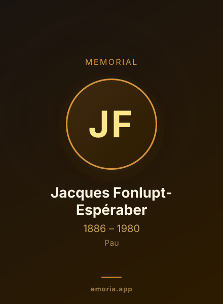 Memorial portrait of Jacques Fonlupt-Espéraber