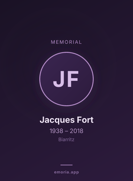 Memorial portrait of Jacques Fort