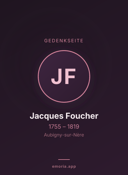 Gedenkportrait von Jacques Foucher